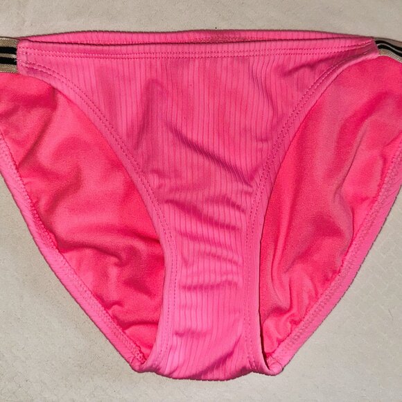 Xhilaration Pink Ribbed Two-Piece Bikini Set Top Medium Bottoms Small-A169 - Picture 6 of 7